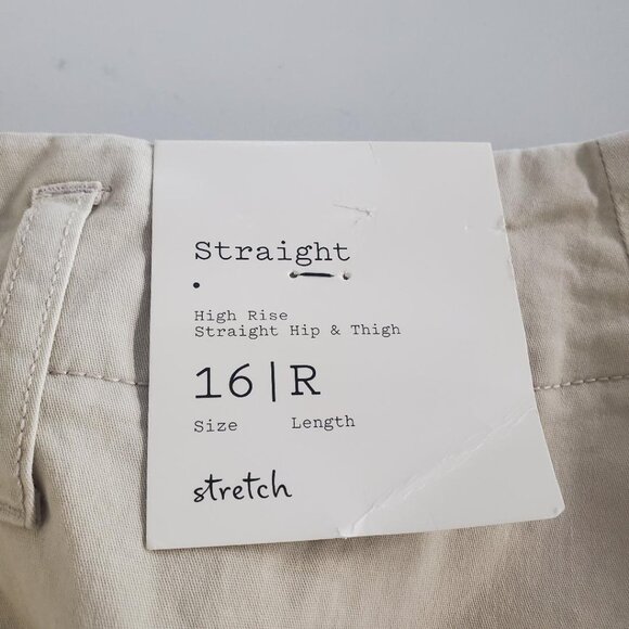 New Pair of A‎ New Day 16R Khaki Straight Leg Pants - Picture 5 of 12